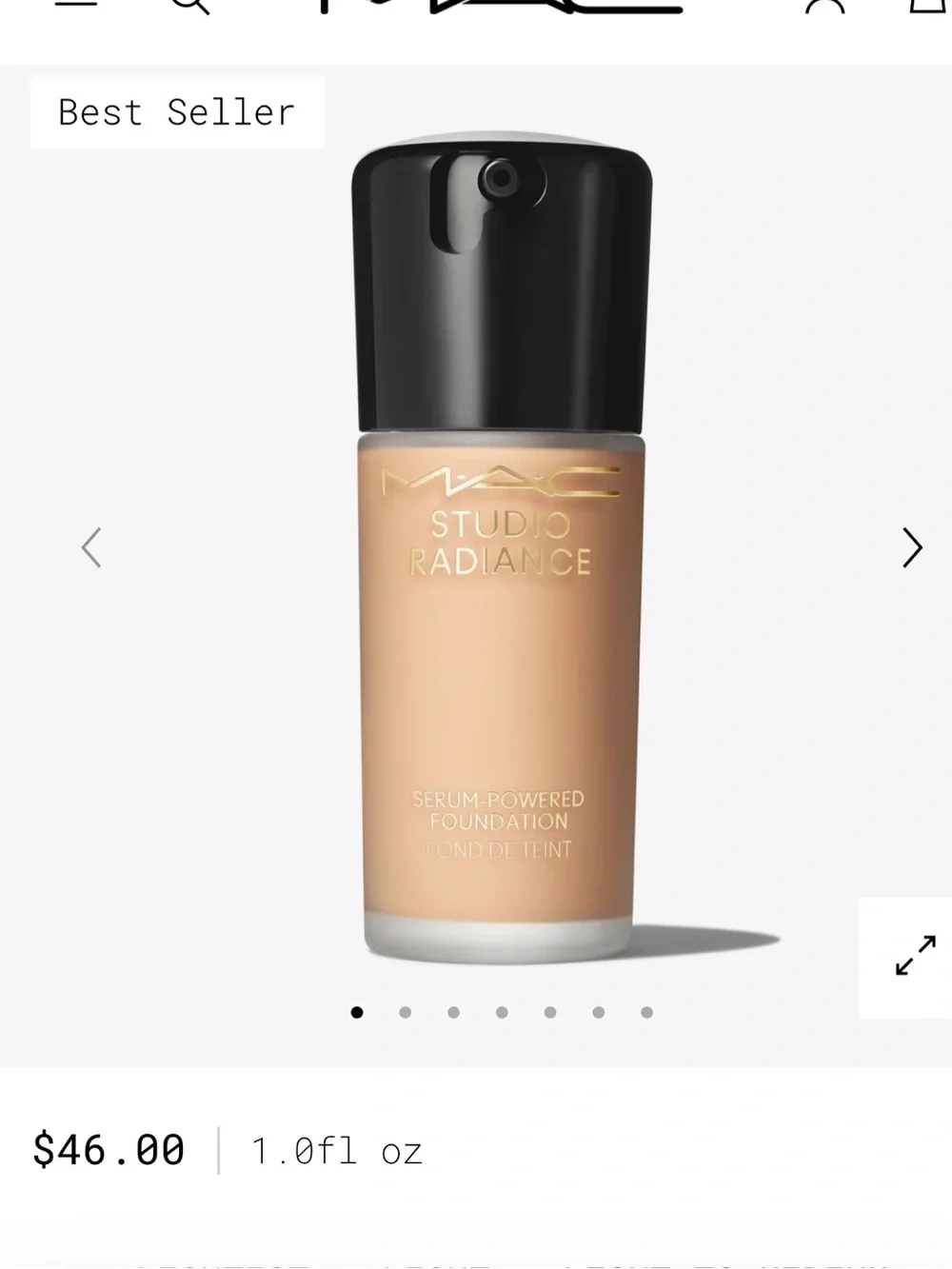 MAC Cosmetics Foundation Studio Radiance Color C3.5 ** NEW**